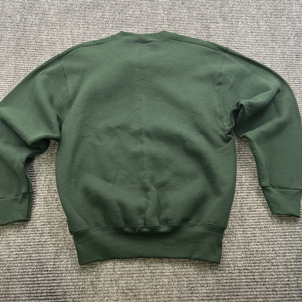 Vintage 90's FRUIT OF THE LOOM Blank Fleece Lined Crew Neck Sweater Medium NWT - Picture 2 of 5
